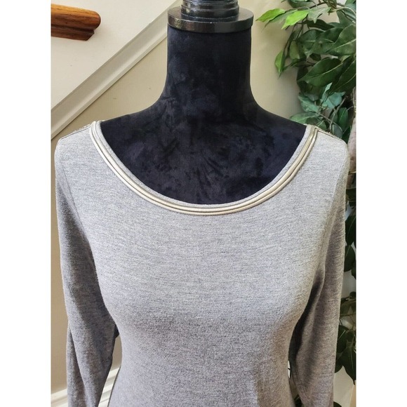 All Saints Women's Gray Viscose Round Neck Sleeveless Knee Length Dress Size 10 - Picture 5 of 12